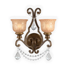 Load image into Gallery viewer, Andover Collection - Bronze Umber &amp; Clear Crystal Wall Sconce - Bronze
