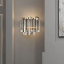 Load image into Gallery viewer, Odelle Collection - Wall Sconce Light - Smoke &amp; Chrome - W:36cm
