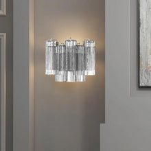 Load image into Gallery viewer, Odelle Collection - Wall Sconce Light - Smoke &amp; Chrome - W:36cm
