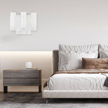 Load image into Gallery viewer, Odelle Collection - Wall Sconce Light - White &amp; Chrome - W:36cm
