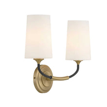 Load image into Gallery viewer, Royston Collection - 2 Light - Wall Sconce - Satin Brass &amp; Matte Black
