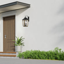 Load image into Gallery viewer, Ollie 3 Lights Outdoor Wall Sconce Matte Black and Gold
