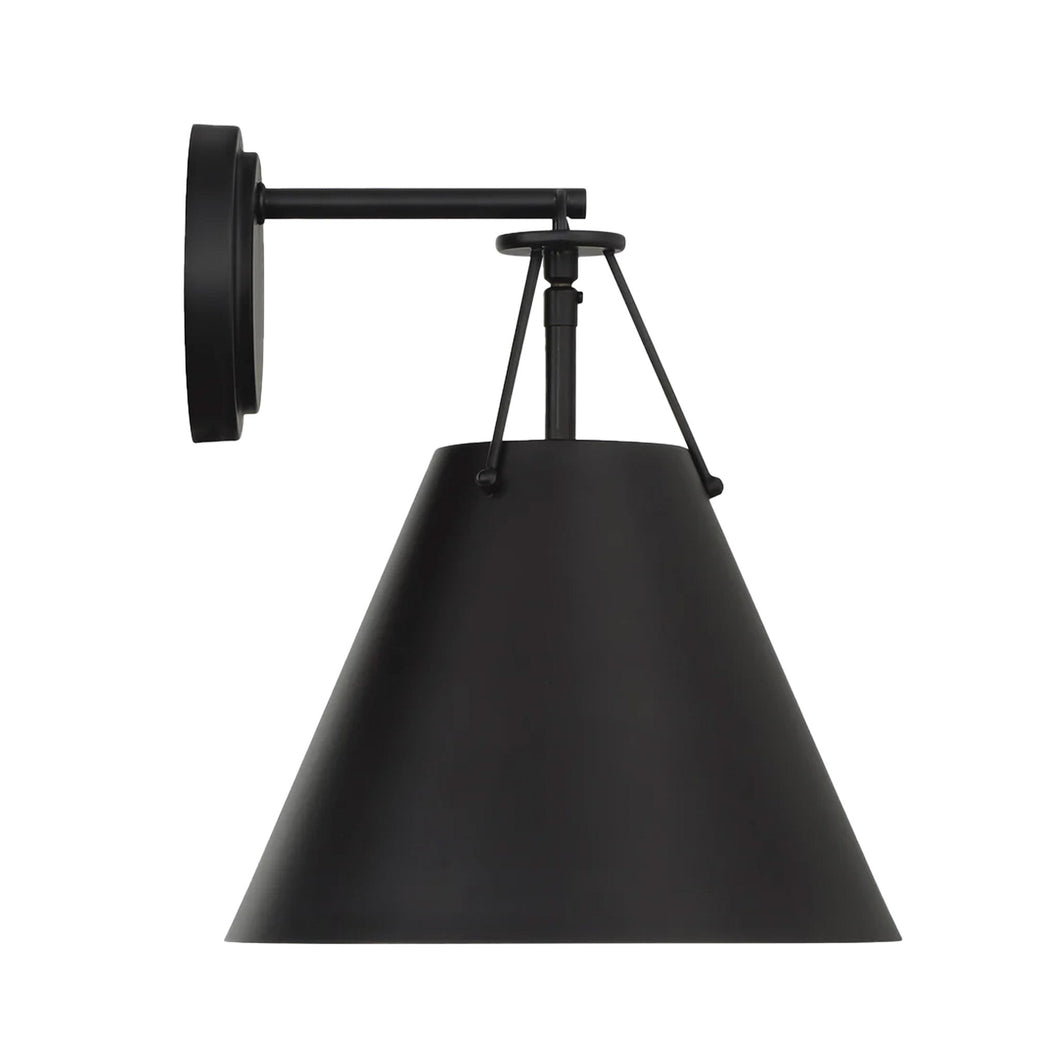 Keenan Collection - 1 Light - Wall Sconce - Matte Black Frame - W:32cm