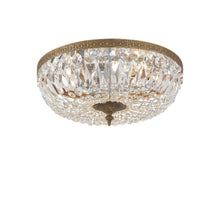 Load image into Gallery viewer, Devon Collection - Old Brass - Clear Crystals Flush Mount - Brass
