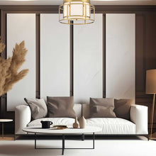 Load image into Gallery viewer, Dixon Collection - Flush Mount Chandelier- W:38cm - Satin Brass Frame

