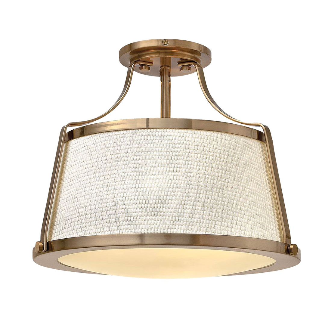Chance Collection - Flush Mount Chandelier - Satin Brass - W:41cm