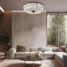 Load image into Gallery viewer, Devon Collection - English Bronze - Clear Crystals Flush Mount - Bronze

