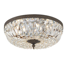 Load image into Gallery viewer, Devon Collection - English Bronze - Clear Crystals Flush Mount - Bronze
