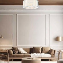 Load image into Gallery viewer, Fulton Collection - Flush Mount Chandelier - Polished Nickel Frame
