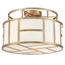 Load image into Gallery viewer, Fulton Collection - Flush Mount Chandelier - Satin Brass Frame
