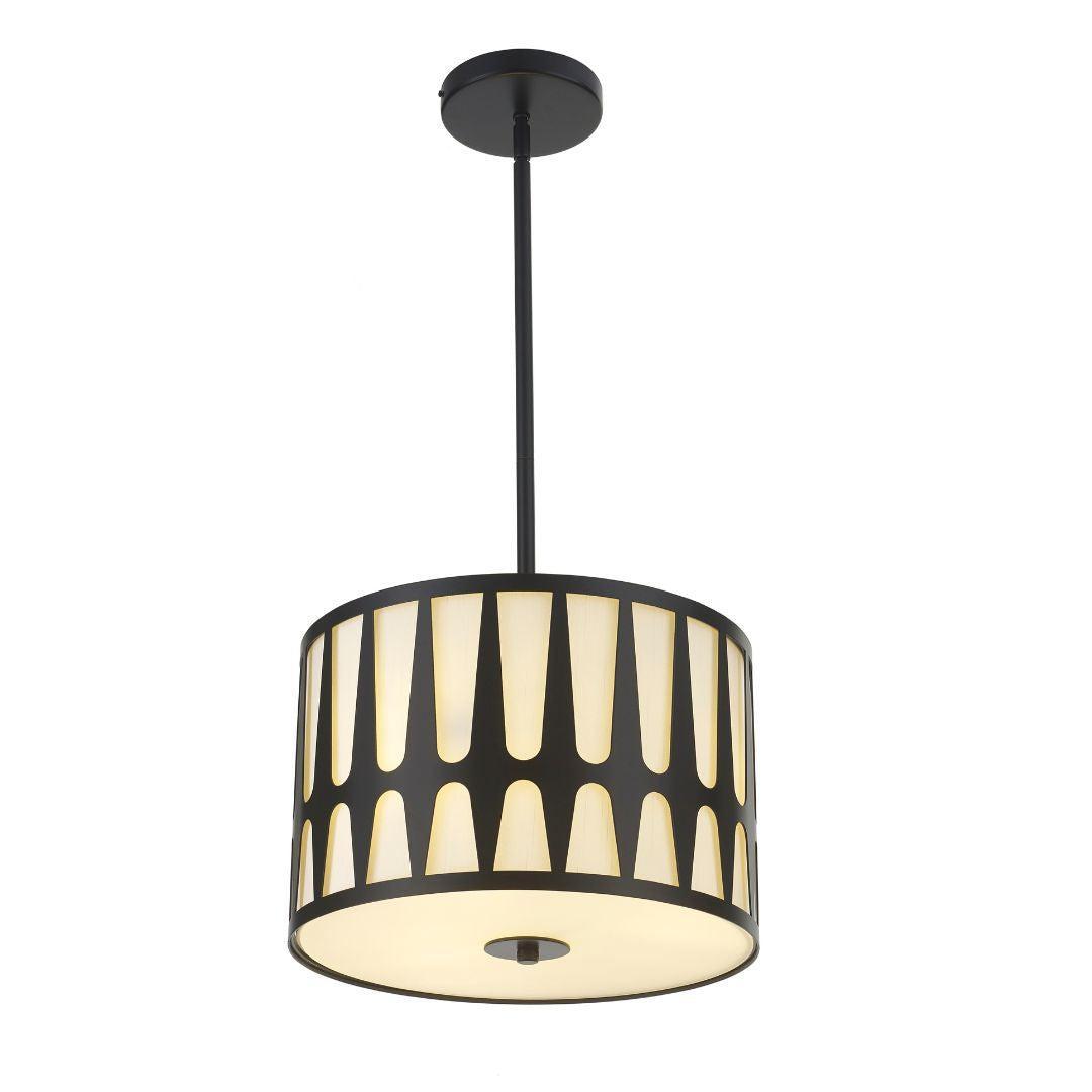 Shyla Collection - Pendant - Matte Black - W:38cm