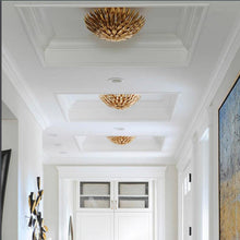 Load image into Gallery viewer, Laurel Collection - Light Flush Mount - Antique Gold - Default
