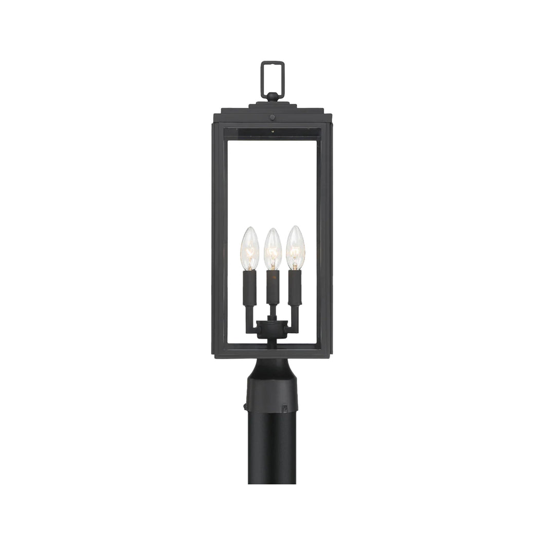 Capsule Collection - 3 Light - Outdoor Post Chandelier - Matte Black - H:57.2cm