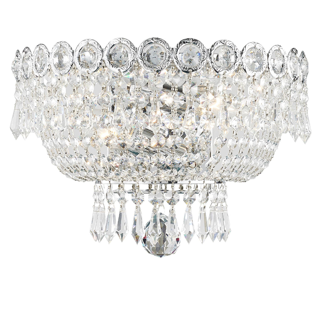 Empire Wall Sconce Light - Chrome - W:30cm