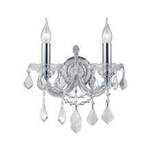 Load image into Gallery viewer, Double Maria Theresa Wall Light Sconce - Chrome Fixtures
