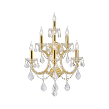 Load image into Gallery viewer, Large 7 Light Maria Theresa Wall Sconce - Gold Fixtures
