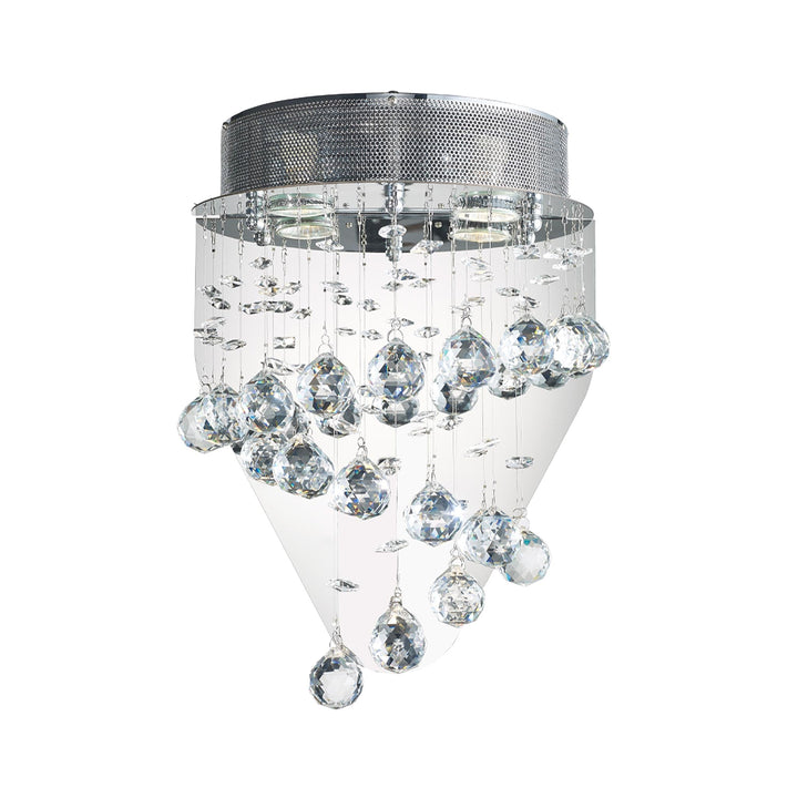 Contemporary Spiral LED Wall Sconce Light - W:30cm H:40cm - Chrome