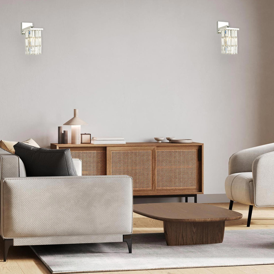Modena Single Arm Wall Sconce - Square - Chrome