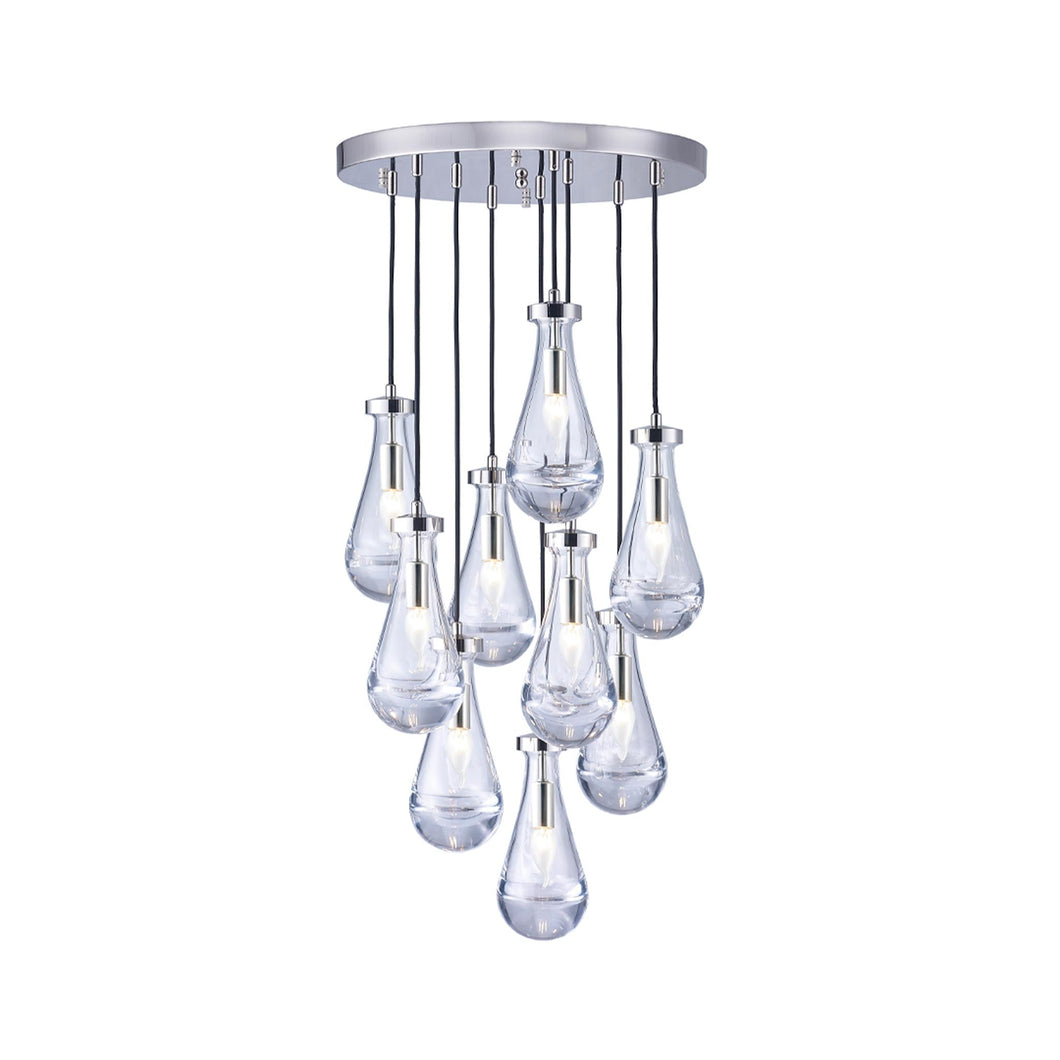 Rayne Collection - Round Cluster - W:50cm H:100cm- Polished Nickel