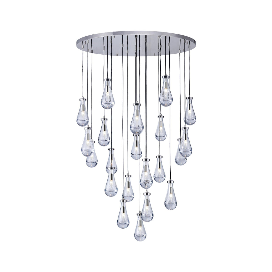 Rayne Collection - Round Cluster - W: 120cm  H: 200cm - Polished Nickel
