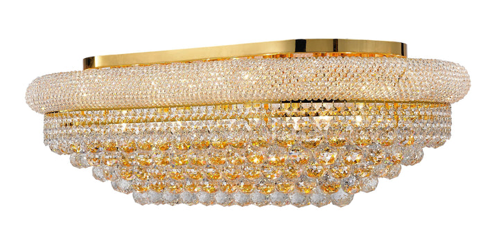 Royal Empress Flush Mount Oval Basket Chandelier - Gold - W:90cm