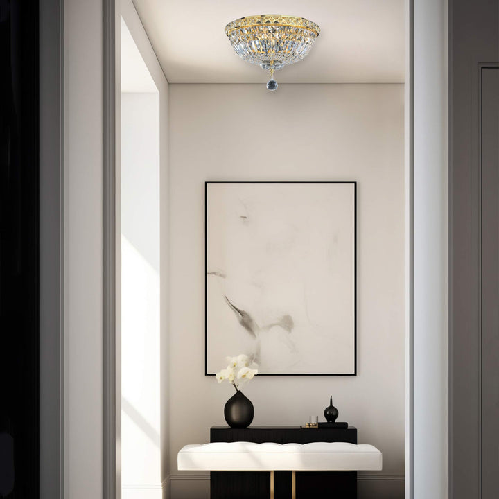 Empress Flush Mount Basket Chandelier - Gold - W:35cm