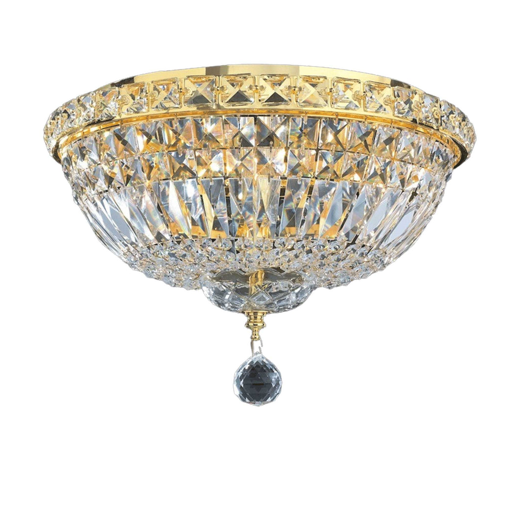 Empress Flush Mount Basket Chandelier - GOLD - W:35cm