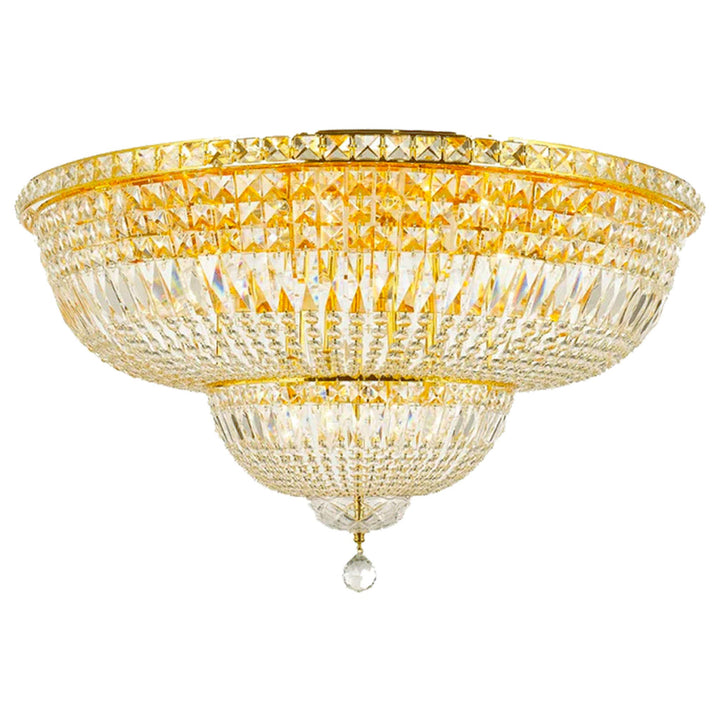 Empress Flush Mount Basket Chandelier - Gold- Width: 94cm