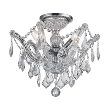 Load image into Gallery viewer, Maria Theresa Flush Mount Chandelier - Chrome Finish - W:40cm
