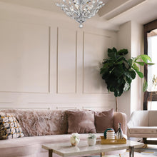 Load image into Gallery viewer, Willow Contemporary Leaf Flush Mount Chandelier- W:50cm H:28cm
