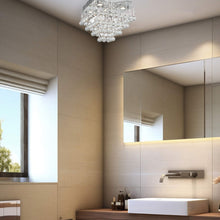 Load image into Gallery viewer, Square Cluster LED Flush Mount Crystal Chandelier - Width:40cm Height:36cm
