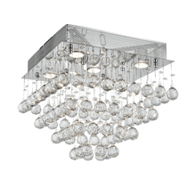 Load image into Gallery viewer, Square Cluster LED Flush Mount Crystal Chandelier - Width:40cm Height:36cm
