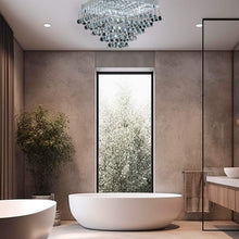 Load image into Gallery viewer, Square Cluster LED Flush Mount Crystal Chandelier - Width:50cm Height:36cm
