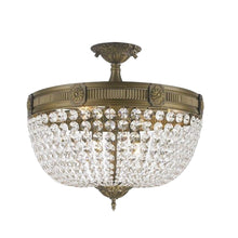 Load image into Gallery viewer, Regency Basket Flush Mount Chandelier - Antique Bronze Style - W:50cm
