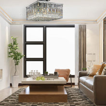 Load image into Gallery viewer, Modena Semi Flush Crystal Pendant - Square W:50 H:40
