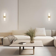 Load image into Gallery viewer, Provincial Collection Wall Sconce - Frosted Glass - Brass Finish - H:25cm
