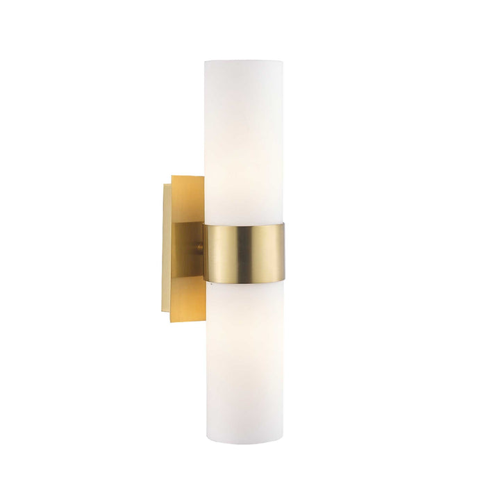 Provincial Collection Wall Sconce – Brass Finish with Frosted Glass