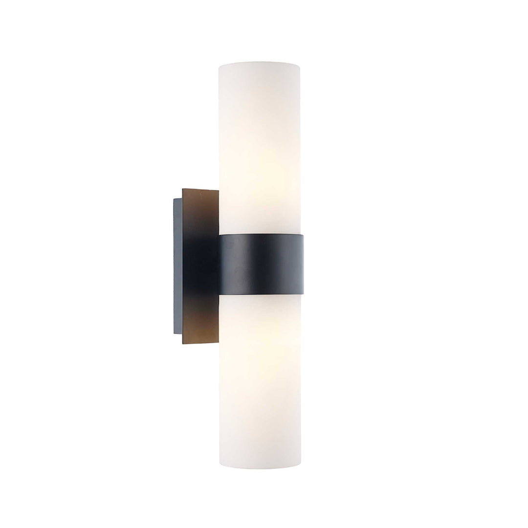 Provincial Collection Wall Sconce - Frosted Glass - Matte Black - H:44cm - Designer Chandelier Australia