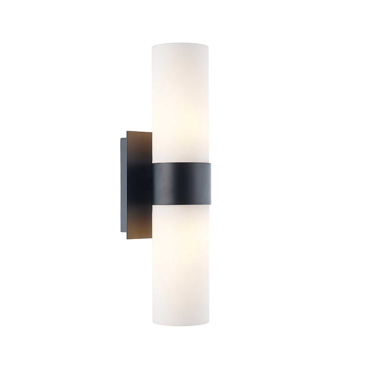 Provincial Collection Wall Sconce - Frosted Glass - Matte Black - H:44cm - Designer Chandelier Australia