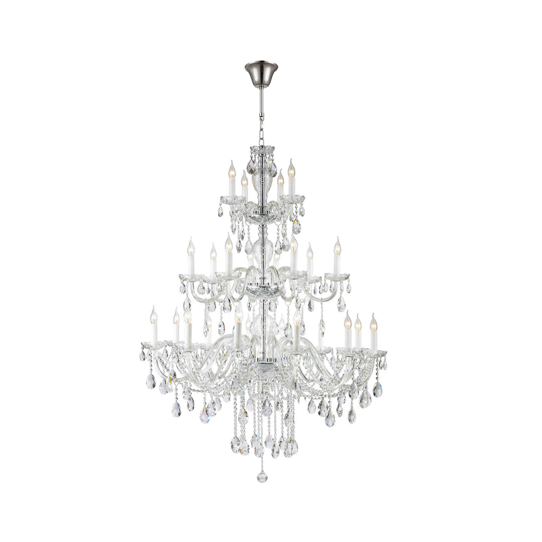 Bohemian Brilliance 24 Arm Crystal Chandelier- Chrome