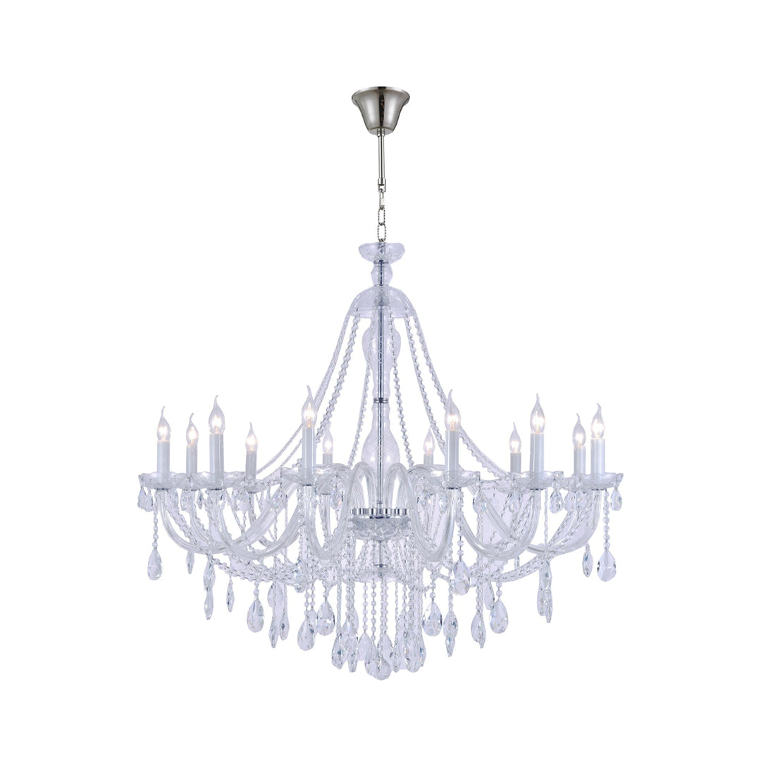 Bohemian Brilliance LARGE 12 Arm Single Tier Chandelier - Chrome - Designer Chandelier Australia