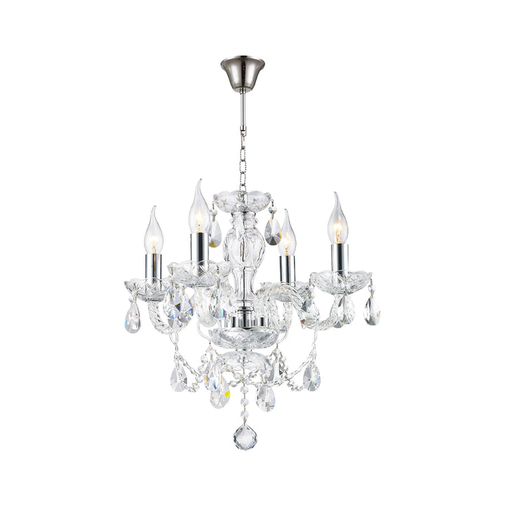 Le Boheme 4 Arm Crystal Chandelier- CHROME - Designer Chandelier Australia
