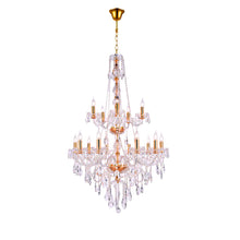 Load image into Gallery viewer, Bohemian Elegance 15 Light Crystal Chandelier- GOLD
