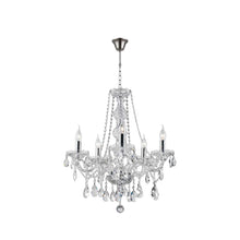 Load image into Gallery viewer, Bohemian Elegance 5 Arm Crystal Chandelier - CHROME
