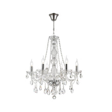Load image into Gallery viewer, Bohemian Elegance 6 Arm Crystal Chandelier- CHROME
