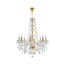 Load image into Gallery viewer, Bohemian Elegance 8 Light Crystal Chandelier- GOLD
