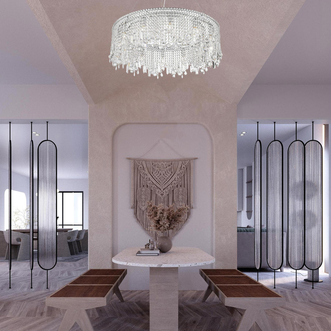Harmony Ring Chandelier - W:80cm - Chrome