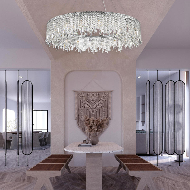 Harmony Ring Chandelier - W:120cm - Chrome