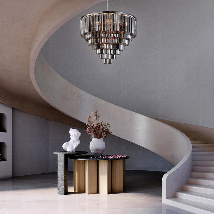 Odeon (Oasis) Chandelier- 7 Layer - Smoke Finish - W:100cm