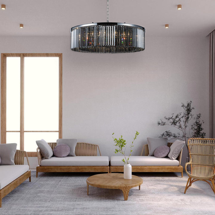 Odeon (Oasis) Open Ring Chandelier - Smoke Finish - W:110cm